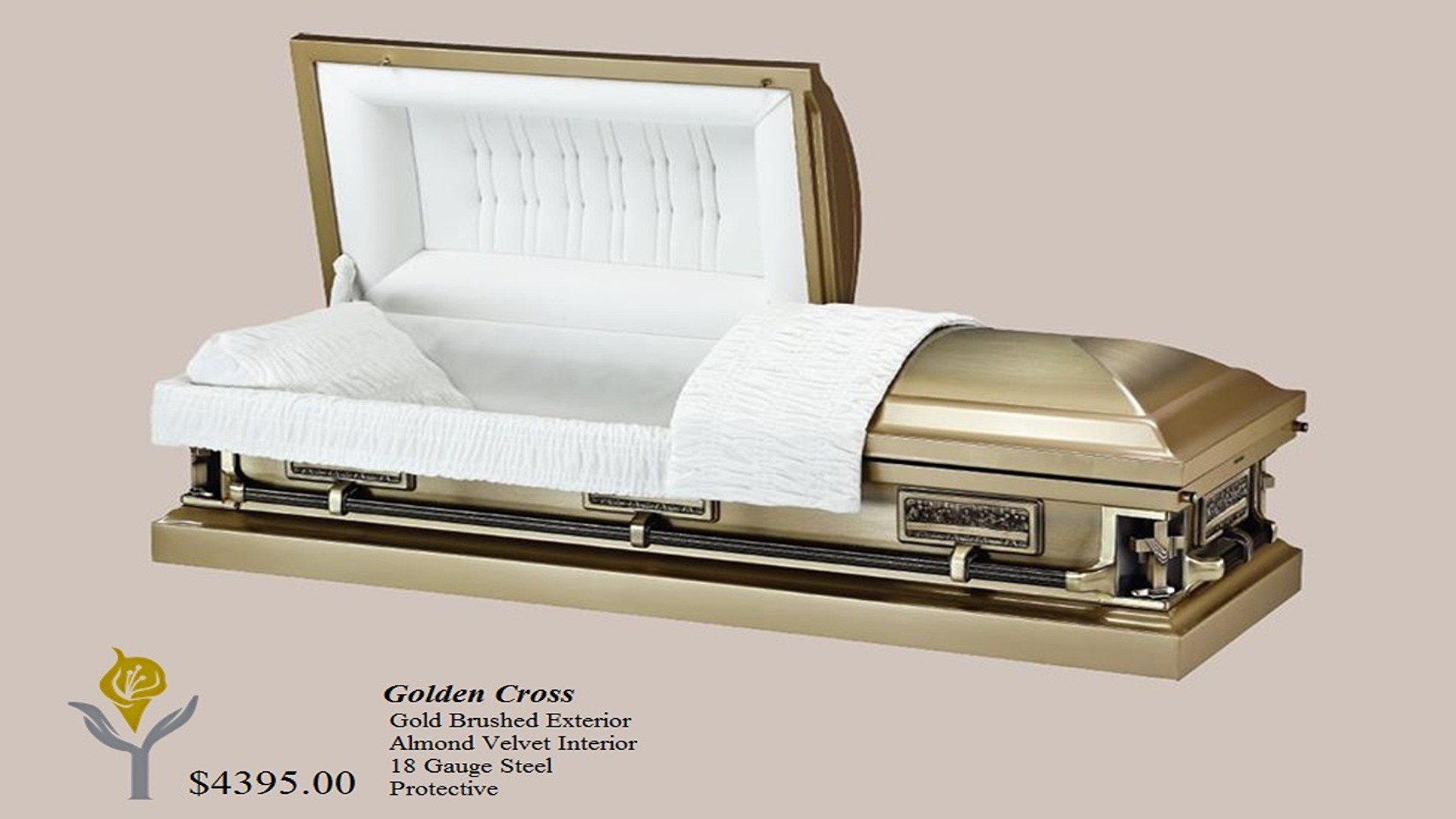 Golden Cross (Gasketed) - 18 Gauge Steel with Velvet Interior